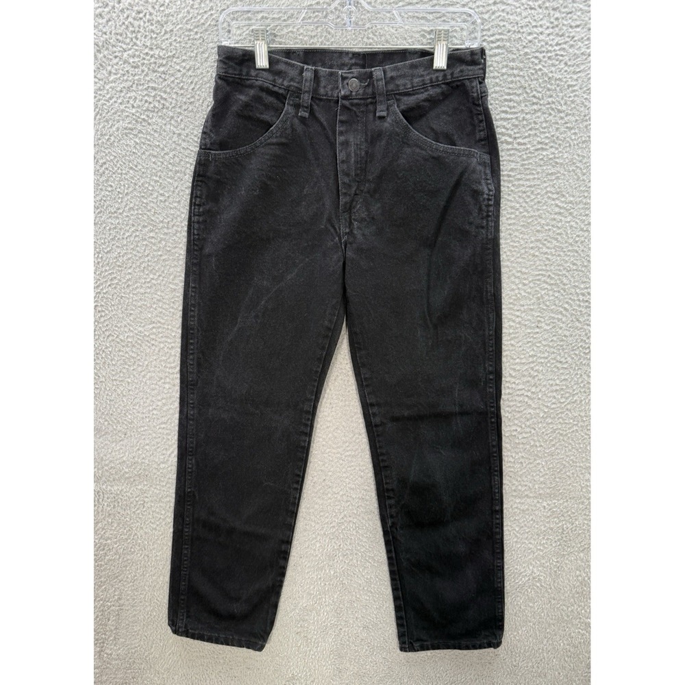 Vintage Rustler Jeans Mens 29x30 Black Regular Straight Workwear Western Y2K